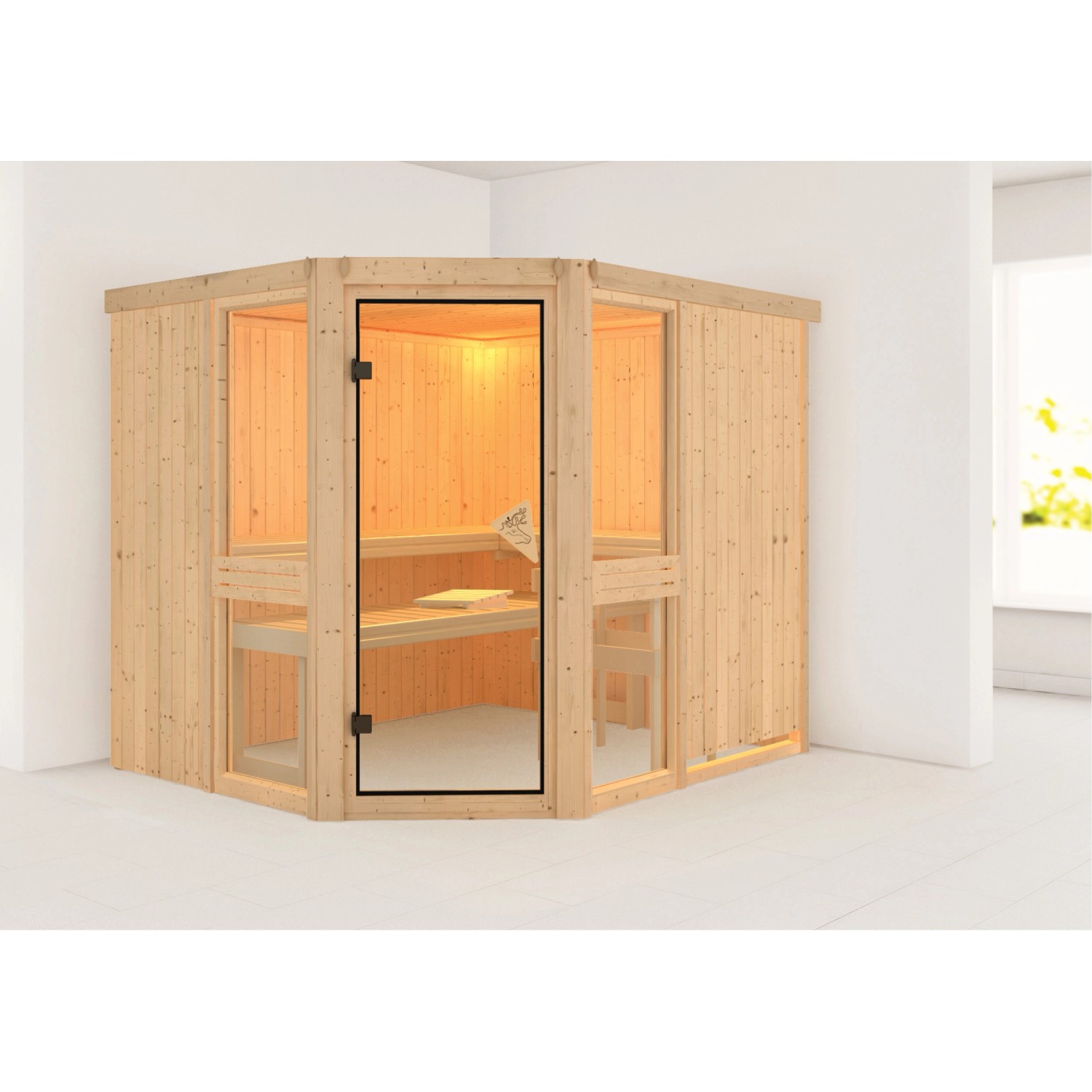 Karibu Sauna Anina 3 Natur günstig online kaufen