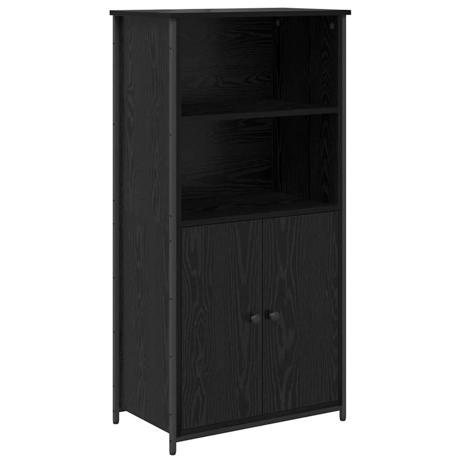 vidaXL Highboard Schwarz Eichen-Optik 62 x 36 x 121,5 cm Holzwerkstoff 8822 günstig online kaufen
