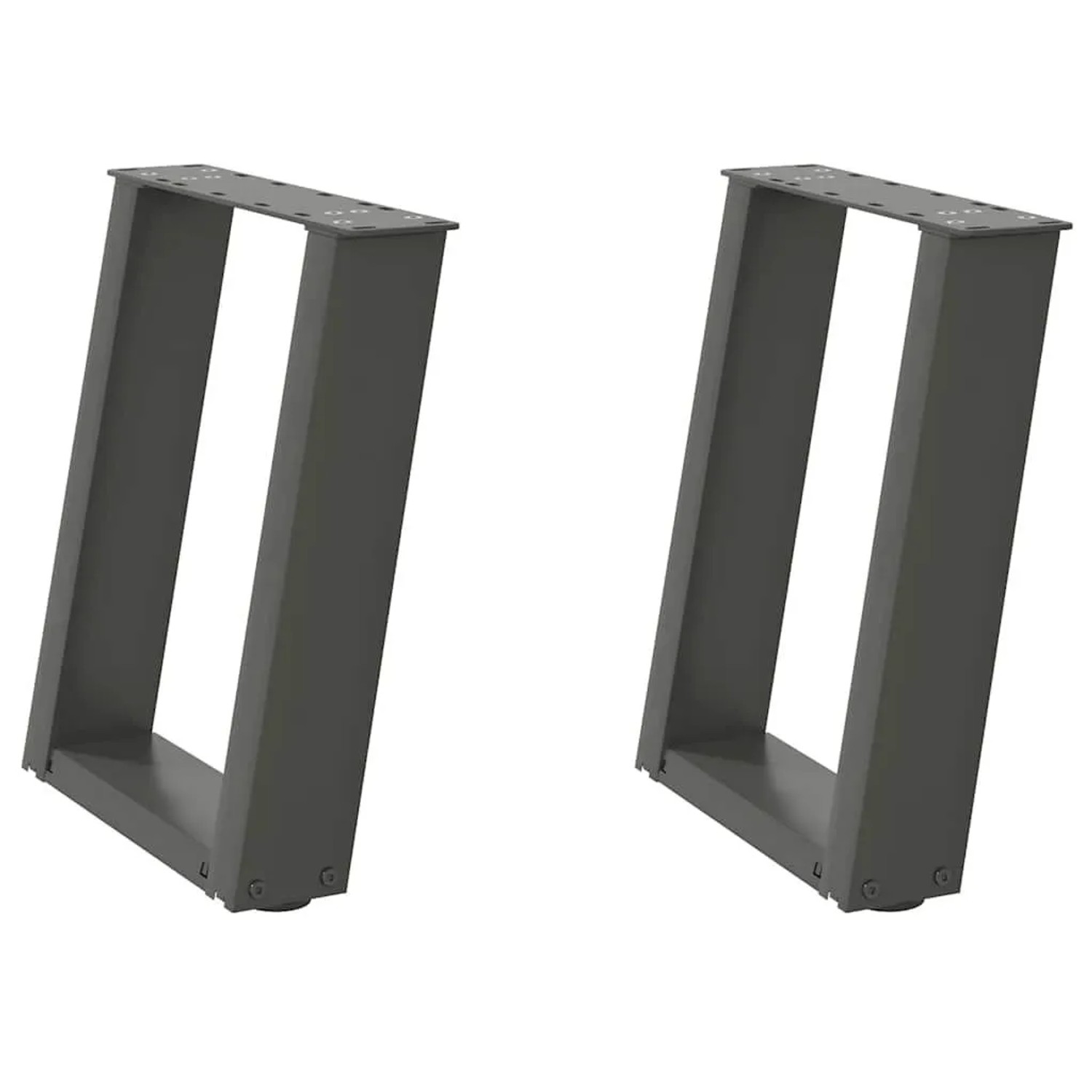 vidaXL Couchtischbeine U-Form 2 Stk Anthrazit 38x42-43 cm Stahl 4012762 günstig online kaufen