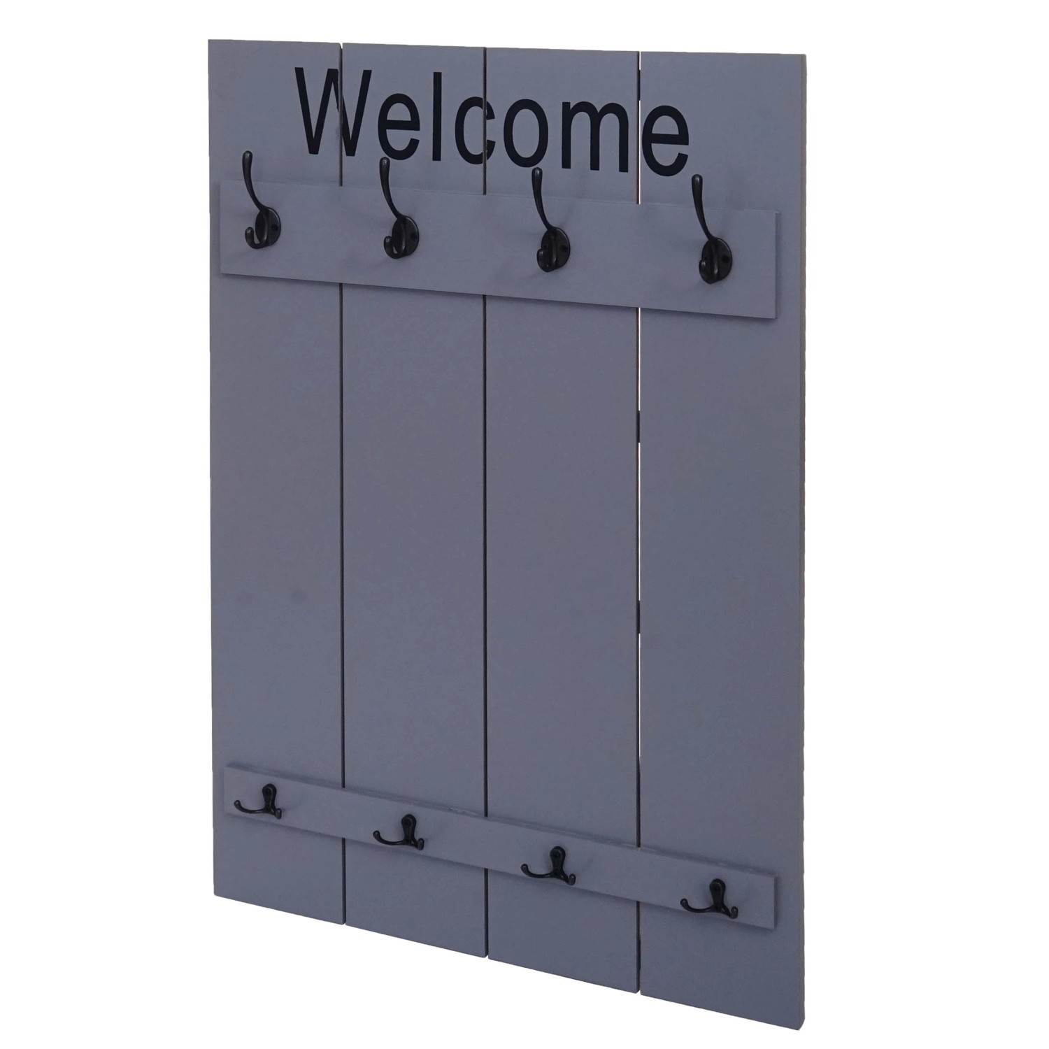 MCW Wandgarderobe C89 Welcome Shabby Grau-Blau