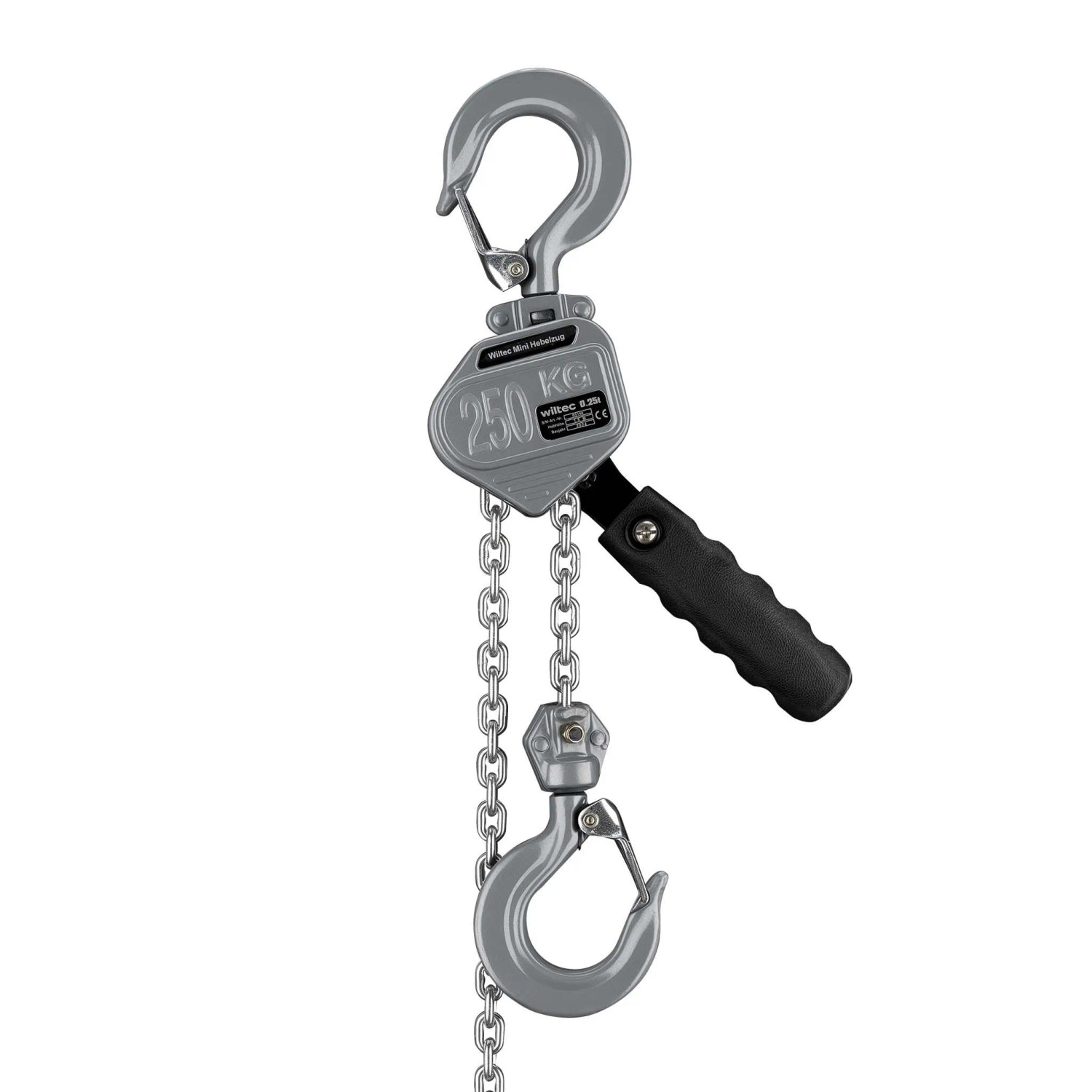 Wiltec Mini Hebelzug bis 250kg Handkettenzug 1,5m Hubhöhe Kettenzug Hebezeug