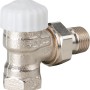 Vernickeltes IMI Heimeier Thermostat-Ventilunterteil V-exact II Eckform DN 15 für Heizungs-Installation.