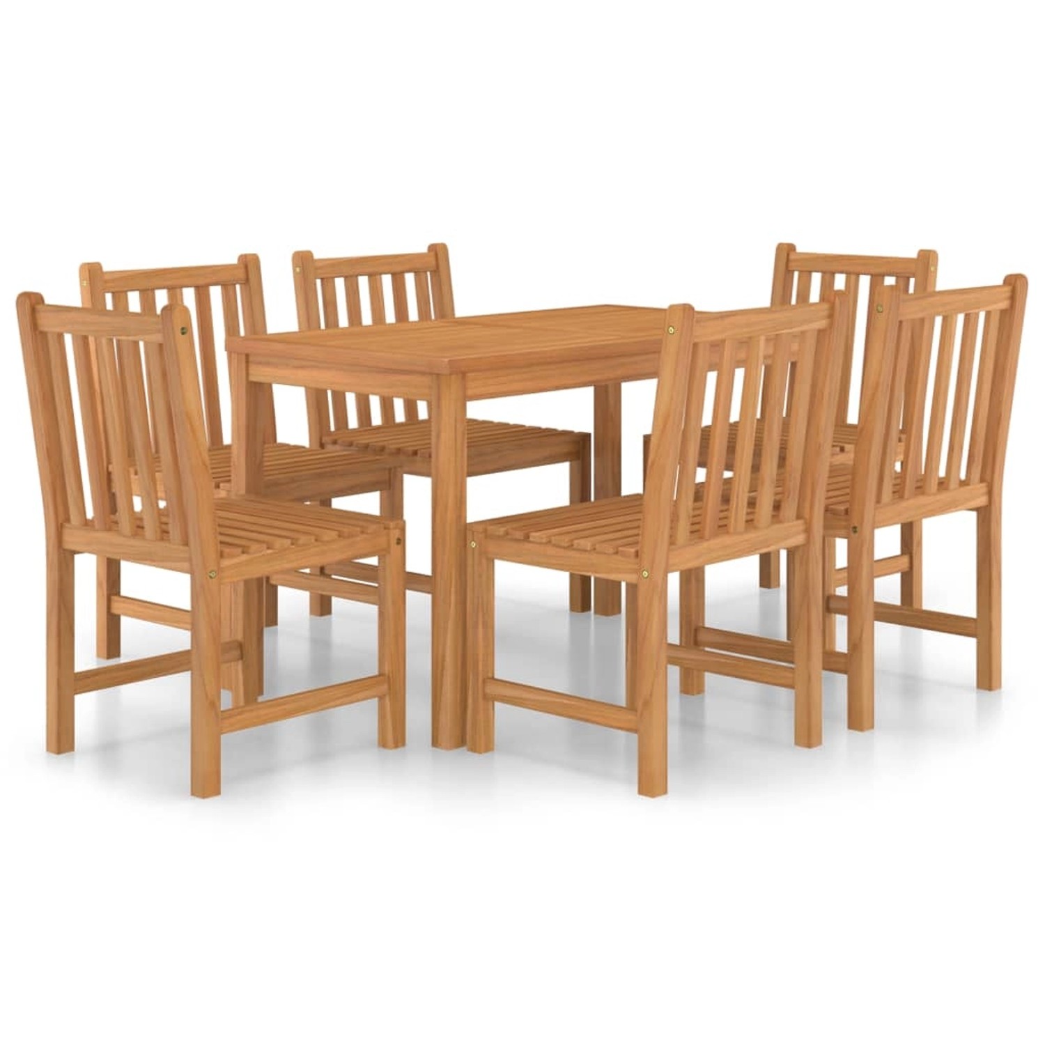 vidaXL 7-Teiliges Garten-Ess-Set 120 x 70 cm Massivholz Teak 3059928 günstig online kaufen