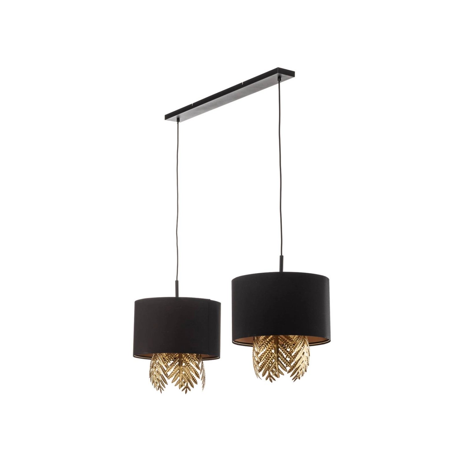 Lucande Pendelleuchte Malviras 9639656 Design Modern in Schwarz aus Textil günstig online kaufen