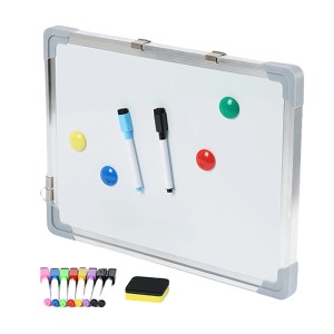 Relaxdays Whiteboard mit Zubehör Stahl Aluminium Kunststoff Weiß Einseitig Magnetisch 30 cm x 40 cm x 5 cm 0,5 kg