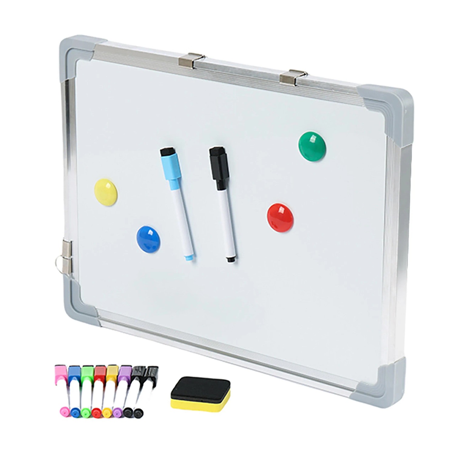 Relaxdays Whiteboard mit Zubehör Stahl Aluminium Kunststoff Weiß Einseitig Magnetisch 30 cm x 40 cm x 5 cm 0,5 kg