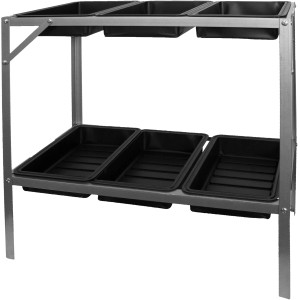 Nature Anzuchttisch mit 6 Trays auf 2 Etagen, ideal für die Pflanzenanzucht.