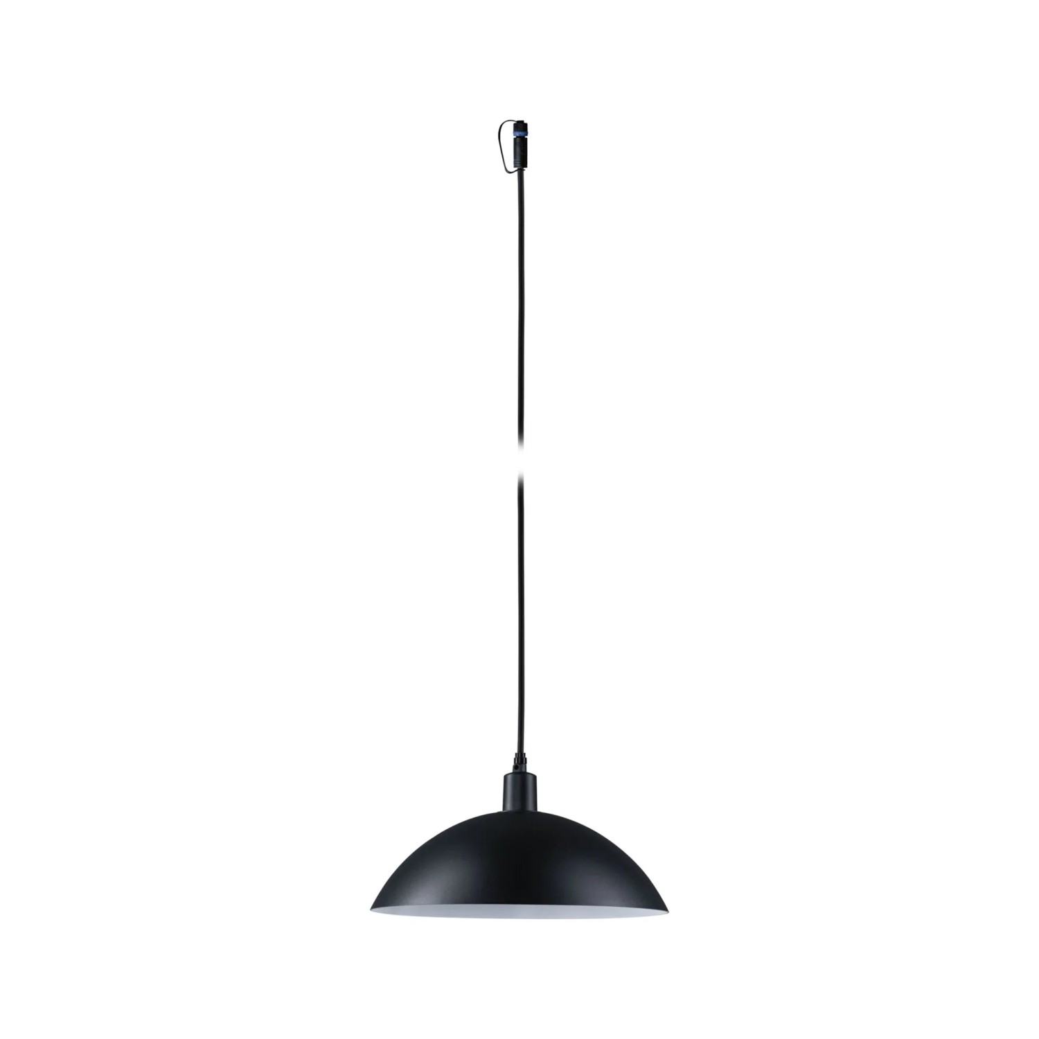 Anthrazitfarbene Paulmann Plug & Shine Mapalo Pendelleuchte für Außenbereiche.