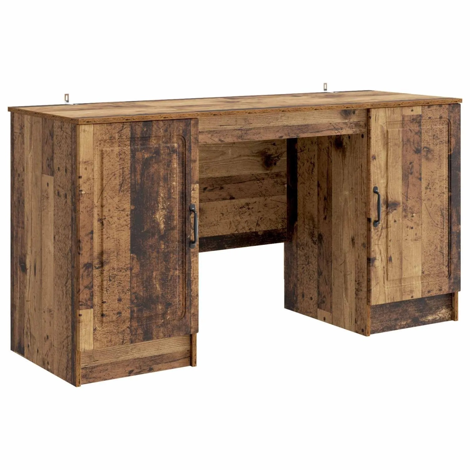 vidaXL Schreibtisch mit Regal Altholz 142,5 x 50 x 75 cm Holzwerkstoff 3414646