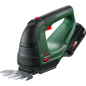 Bosch AdvancedShear 18V-10 Akku Gras- und Strauchschere mit Akku und Ladegerät.