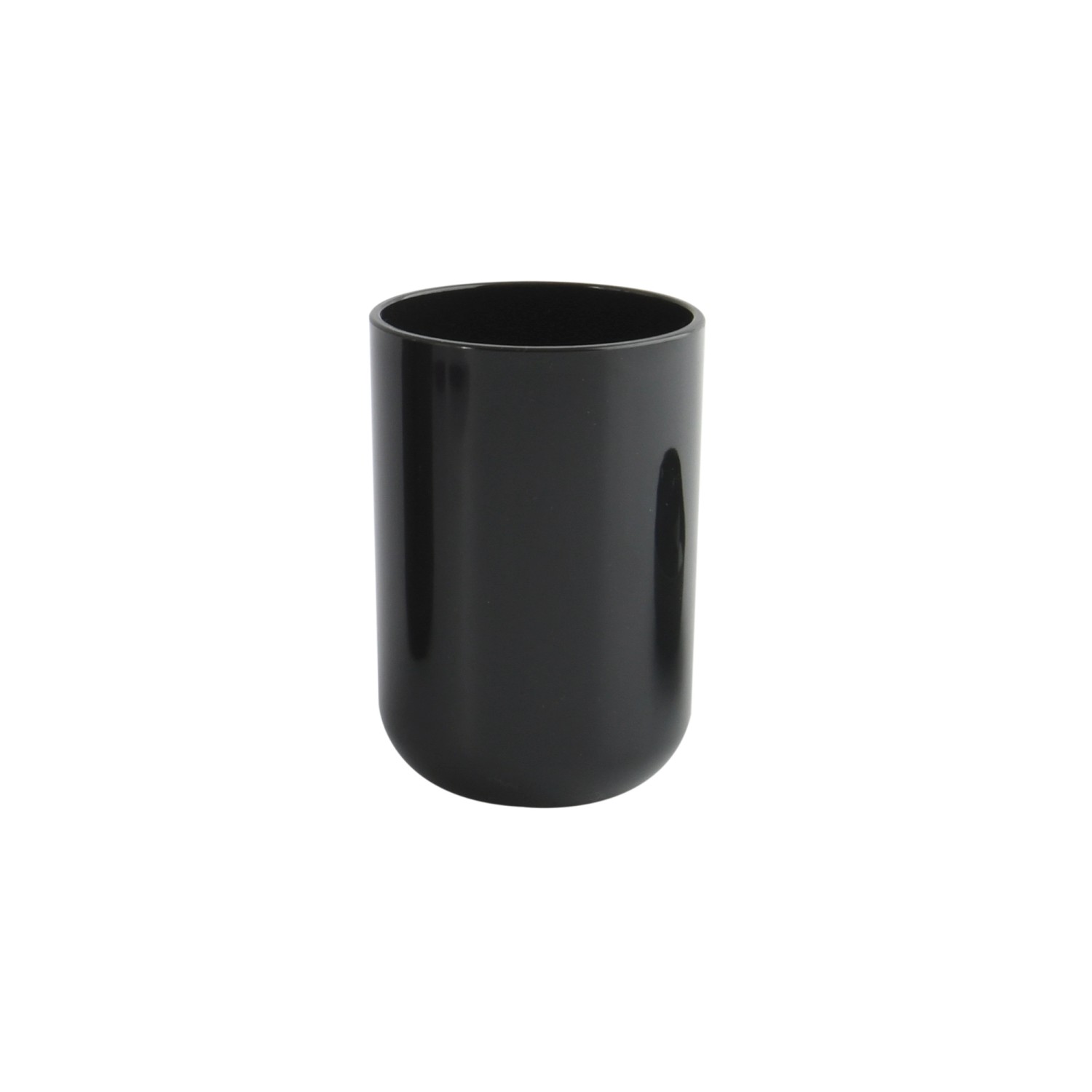 MSV Zahnputzbecher Inagua Polystyrol Ø 7,1 cm x 10,5 cm Schwarz günstig online kaufen