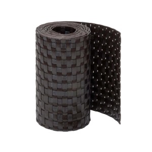 Dunkelbrauner Jardinion Sichtschutzstreifen (250cm) auf Rolle, blickdicht für Zaunbau.