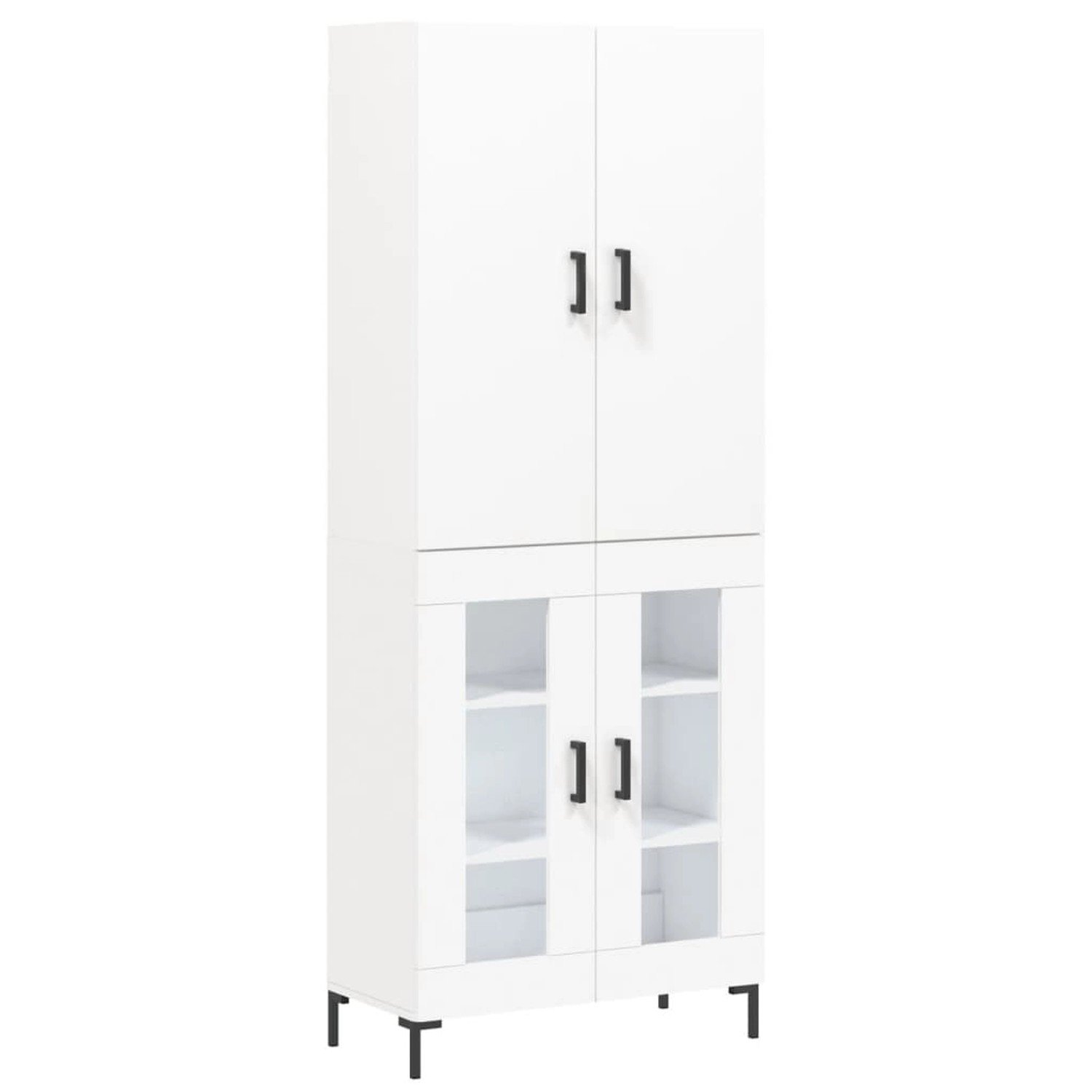 vidaXL Highboard Weiß 69,5x34x180 cm Holzwerkstoff 3195731 günstig online kaufen