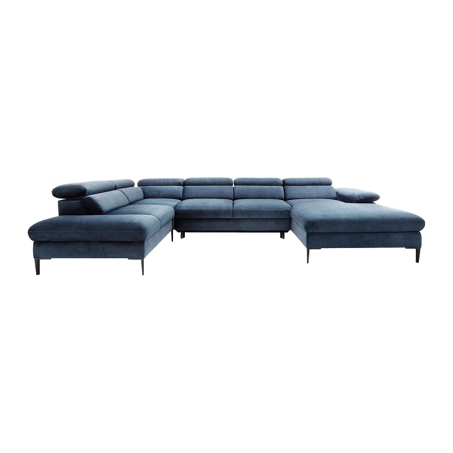 Vente-unique Schlafsofa Sepina Marineblau 353 cm