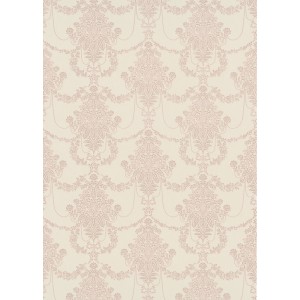 Erismann Vliestapete Versailles Felicite Rose mit filigranen Blütenornamenten.