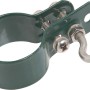 Grüne Geflechtspannstabschelle (40 mm) aus Stahl, Zubehör für Zaunbau und Sichtschutz.