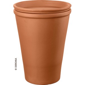 Deroma Aquado Bewässerungskegel 25 cm aus Terrakotta für Pflanztöpfe.