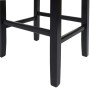 Detailaufnahme: Schwarze Holzbeine des MCW Barhocker C33 mit dunklen Beinen.