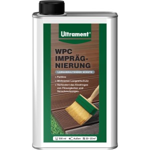 Ultrament WPC Imprägnierung 0,5 l Dose für langanhaltenden Schutz von WPC-Oberflächen.
