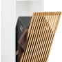 SoBuy Wäscheschrank BZR126-W mit Wäschesack und Bambus-Lamellentür.