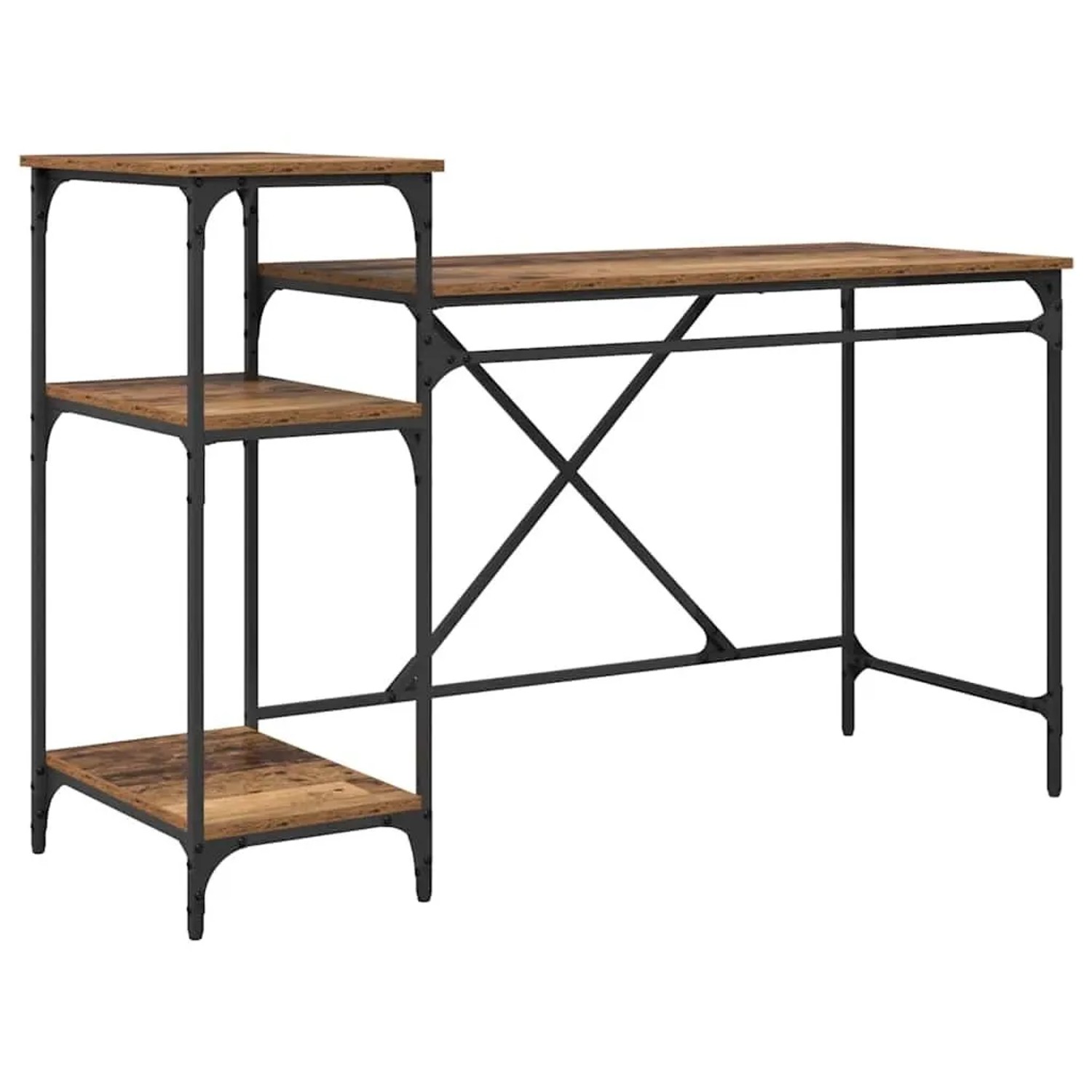 vidaXL Schreibtisch Altholz 135 x 50 x 90 cm Holzwerkstoff 881282 günstig online kaufen