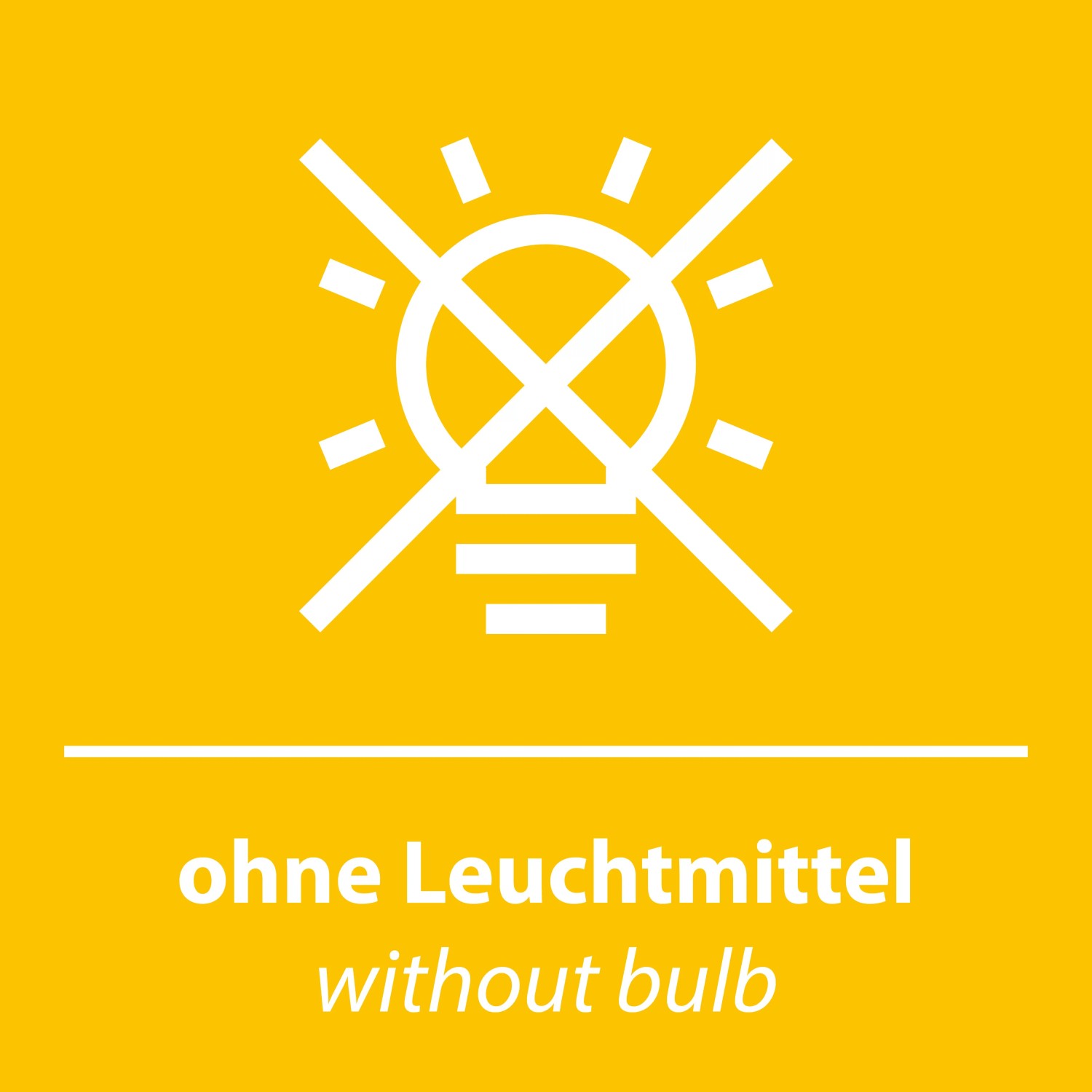 Symbol: Pendelleuchte Zea wird ohne Leuchtmittel geliefert.
