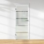 Glasdrehtür mit Siebdruck Dekor 36/15, DIN links, ESG Floatglas. Glastür für mehr Licht im Raum.