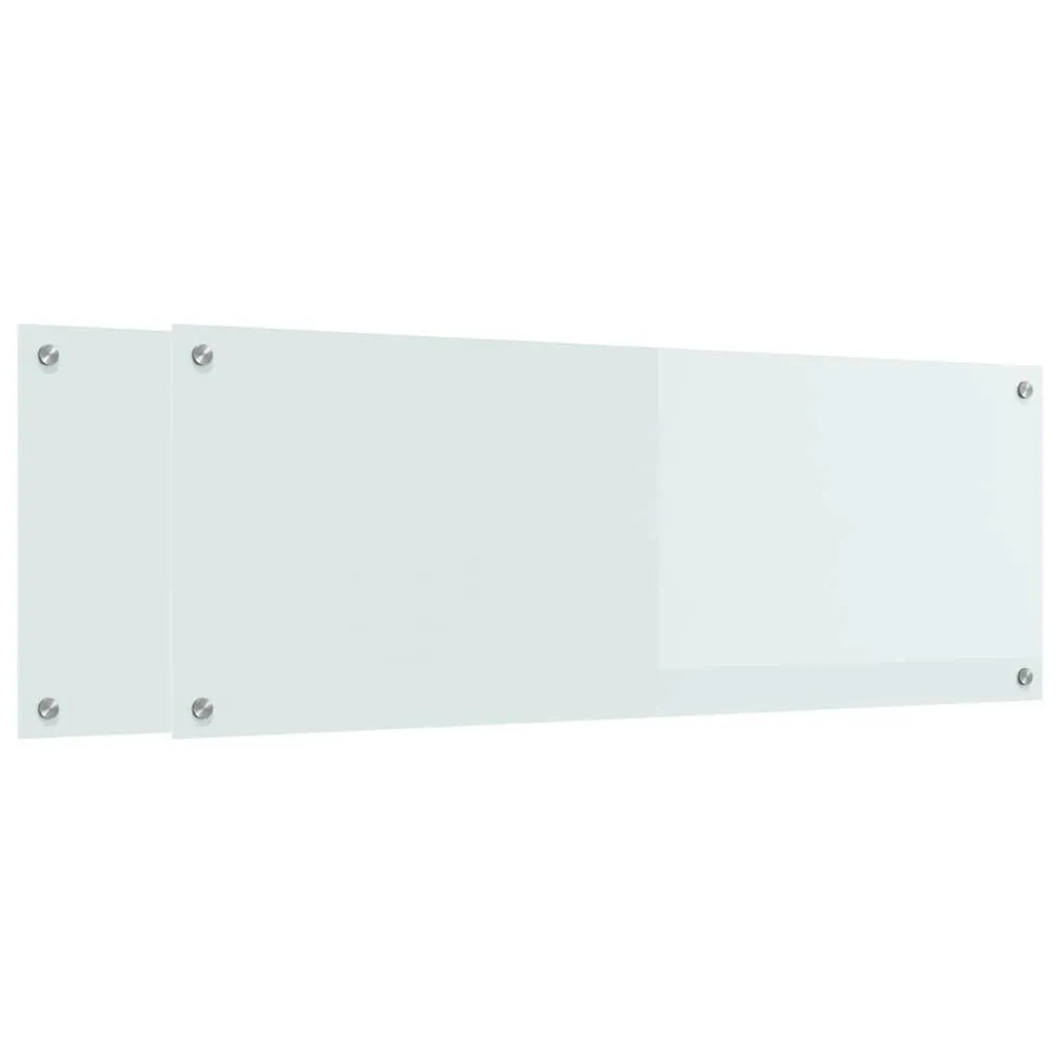 vidaXL Küchenrückwand 2 Stk Weiß 110 x 40 cm Gehärtetes Glas 3415482