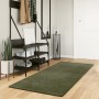 Weicher, waschbarer, waldgrüner Kurzflorteppich (80x200 cm) von vidaXL.