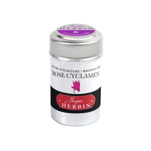 Jacques Herbin Tintenpatronen Patronen Rosa 6er Dose Aluminium Zyklamrot