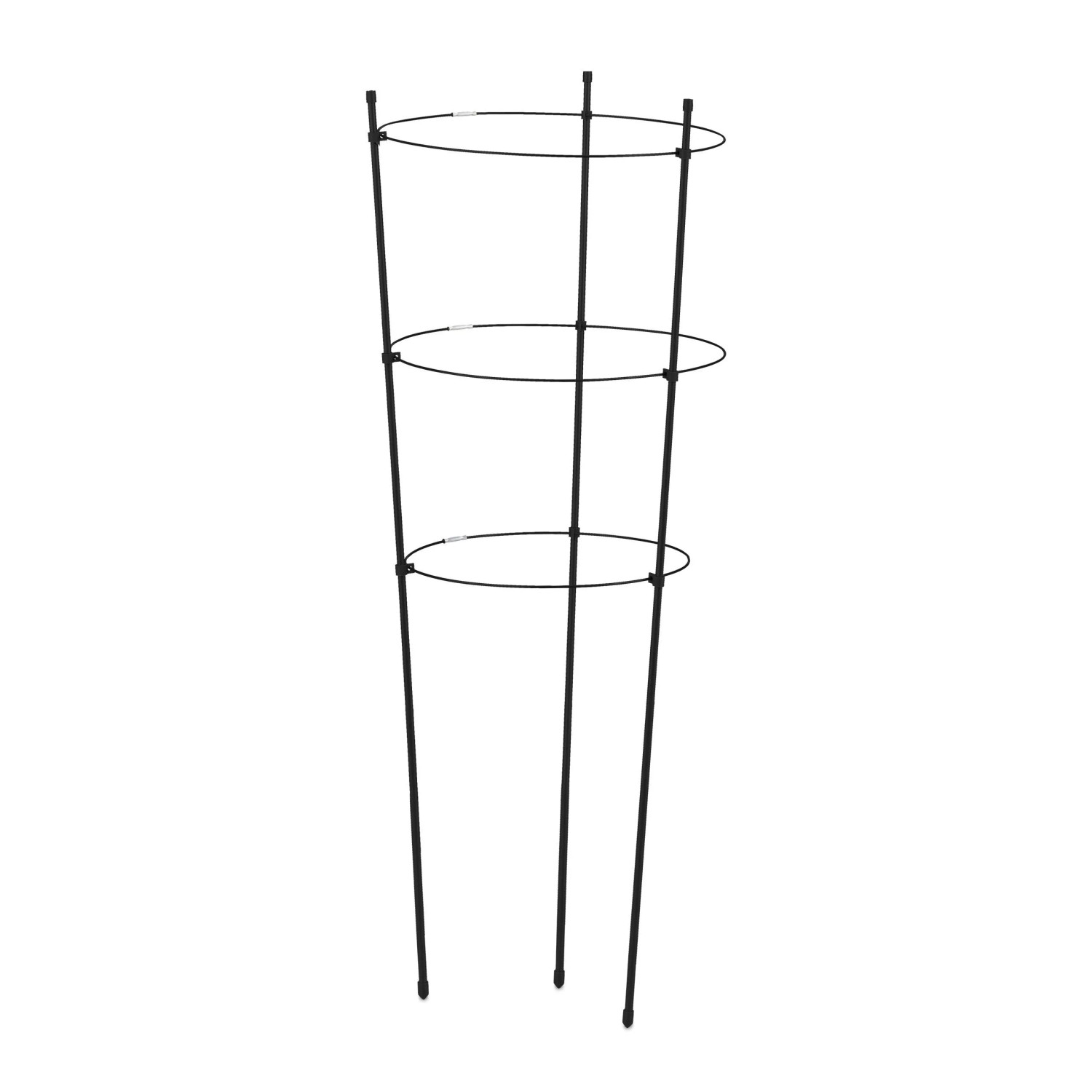 Relaxdays Rankhilfe 2er Set Eisen/Kunststoff Schwarz Höhenverstellbar 76 cm