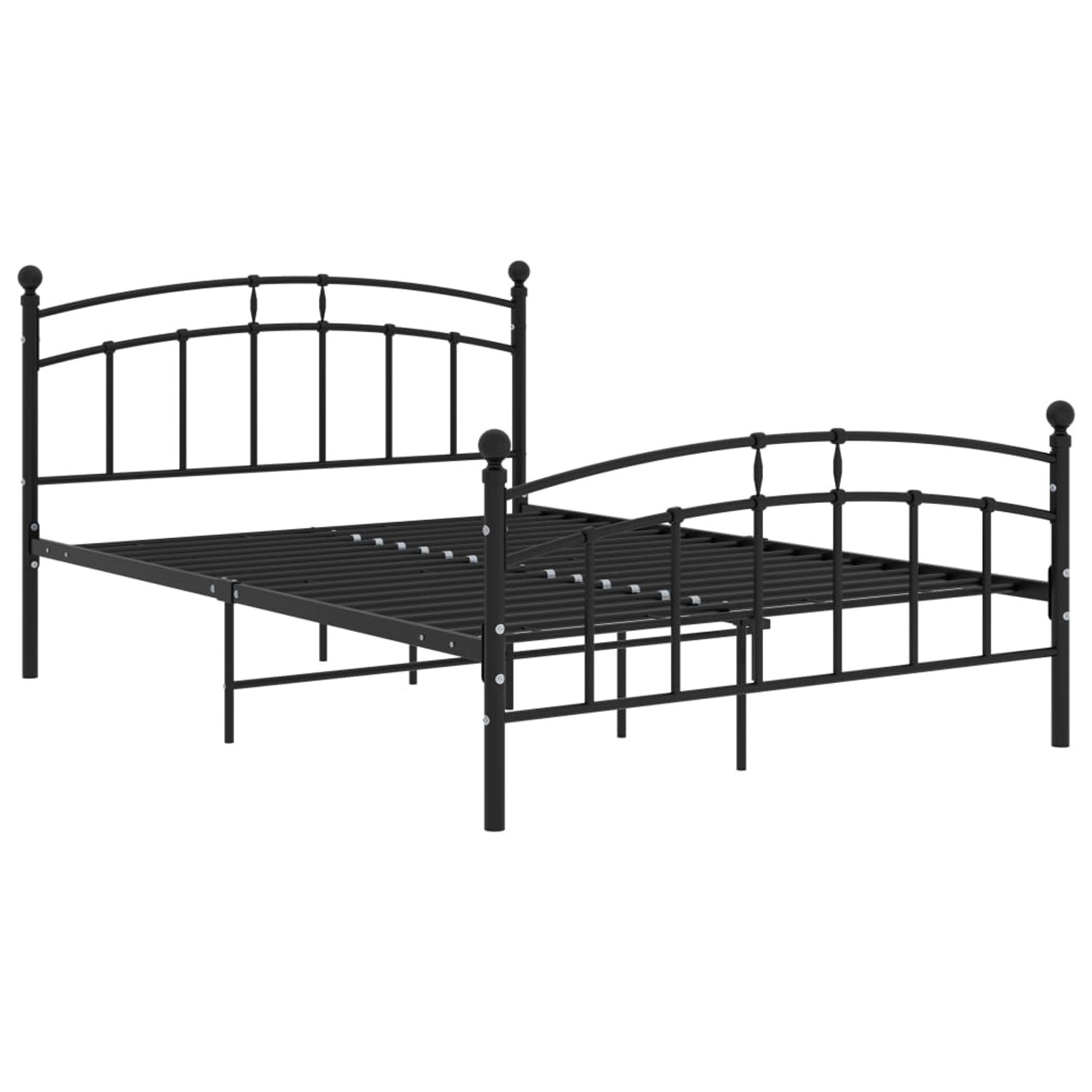 vidaXL Bettgestell Schwarz Metall 200x200 cm Modell 7651084 günstig online kaufen