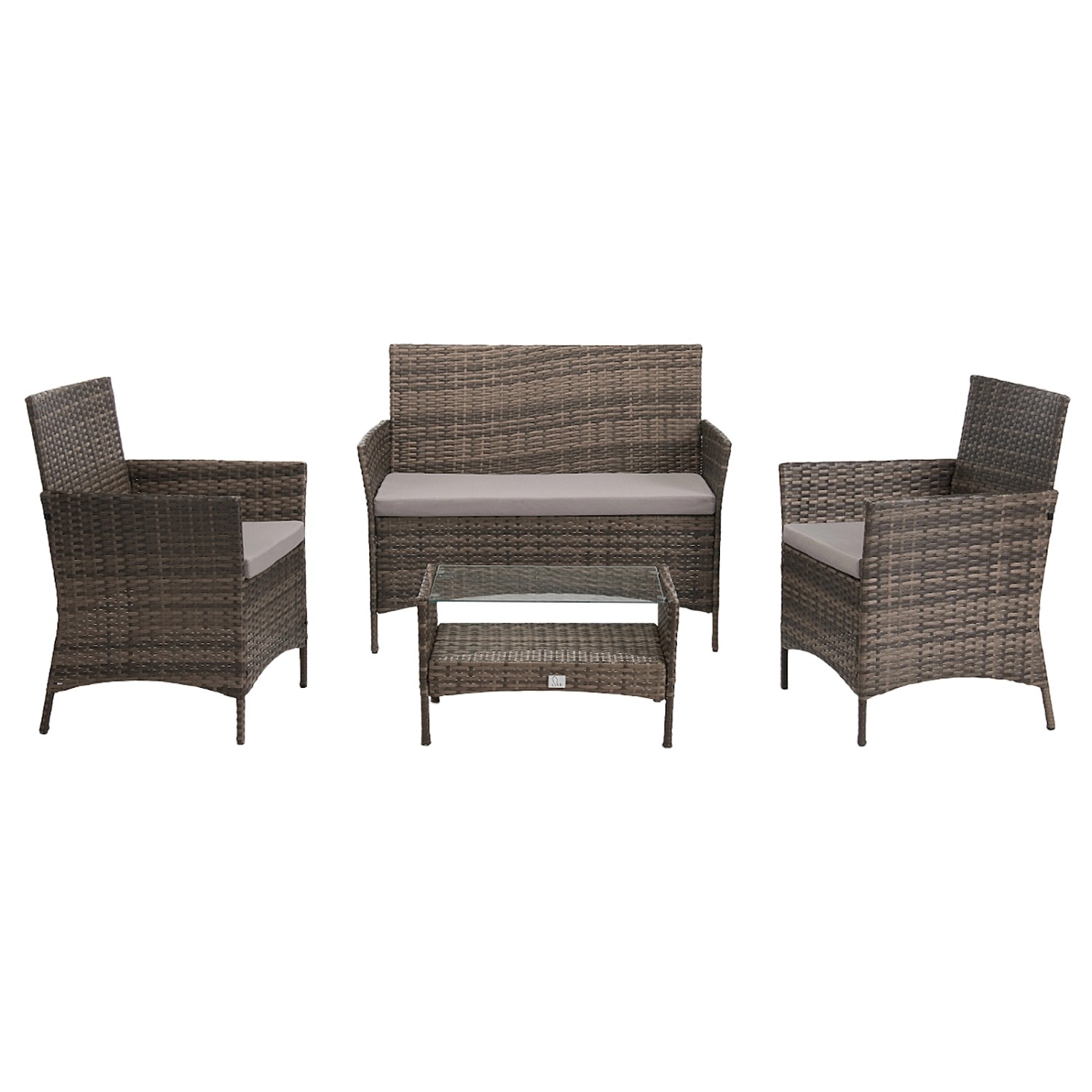 Svita Brooklyn Polyrattan Sitzgruppe Lounge Gartenmöbel Set Braun