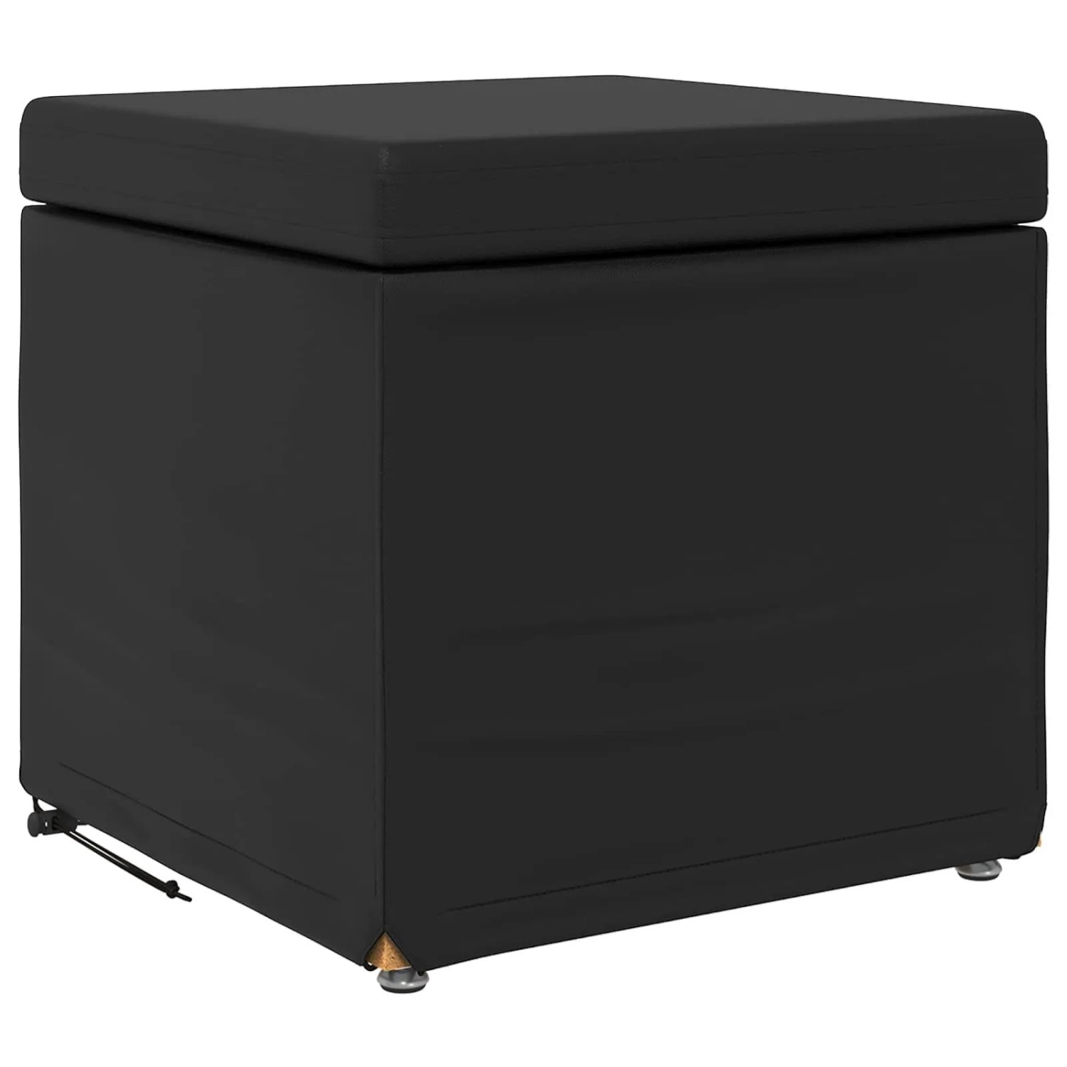 vidaXL Hocker Schwarz 41 x 41 x 40 cm Kunstleder und Engineering Holz 876756