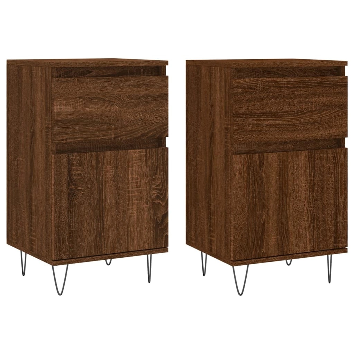 vidaXL Sideboards 2 Stk Braun Eichen-Optik 40x35x70 cm Holzwerkstoff 831163 günstig online kaufen