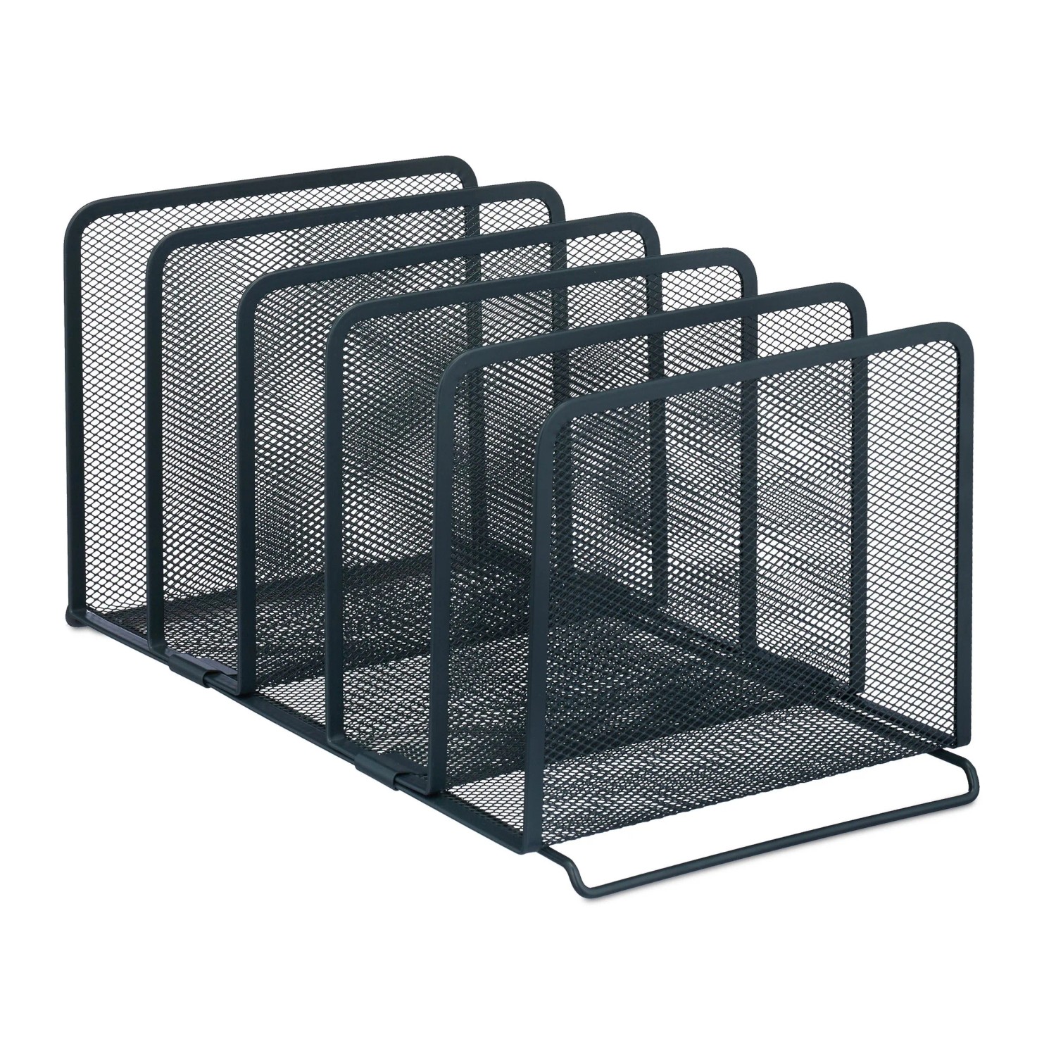 Relaxdays Dokumentenhalter Stahl Anthrazit 5 Fächer 19 cm x 20,5 cm x 37,5 cm