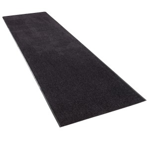 Schwarzer Snapstyle Läufer Proper Tex Uni, 90x150cm, ideal für Flur und Eingangsbereich.