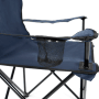 Blauer 24Move Campingstuhl mit Getränkehalter, faltbar bis 100kg.
