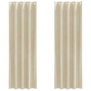 vidaXL Vorhänge 2 Stk Creme 140 x 260 cm Samt 4107182