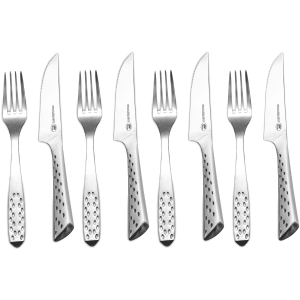 Weber Deluxe Steak-Set, 12-teilig, aus Edelstahl, Messer und Gabeln für Grillfans.