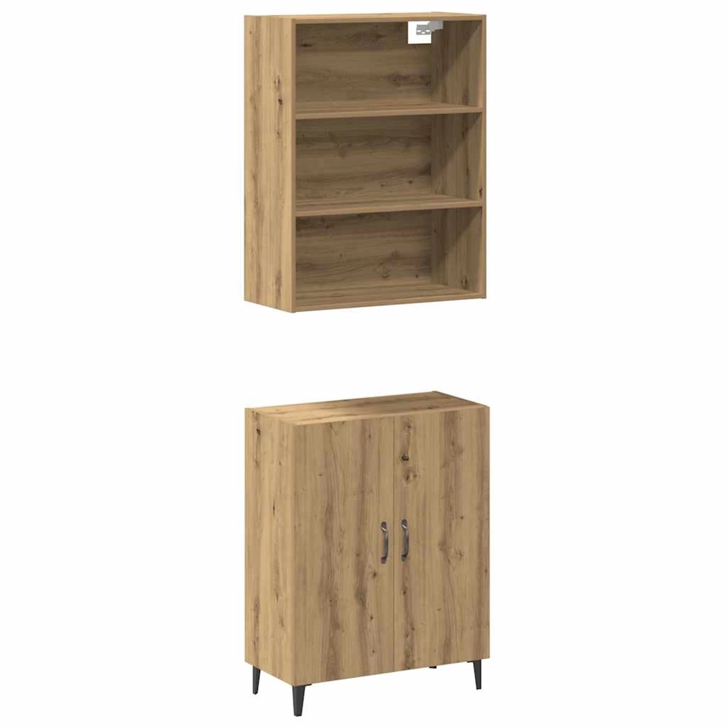 vidaXL Sideboard mit Wandschrank Artisan-Eiche Holzwerkstoff 3329224 günstig online kaufen