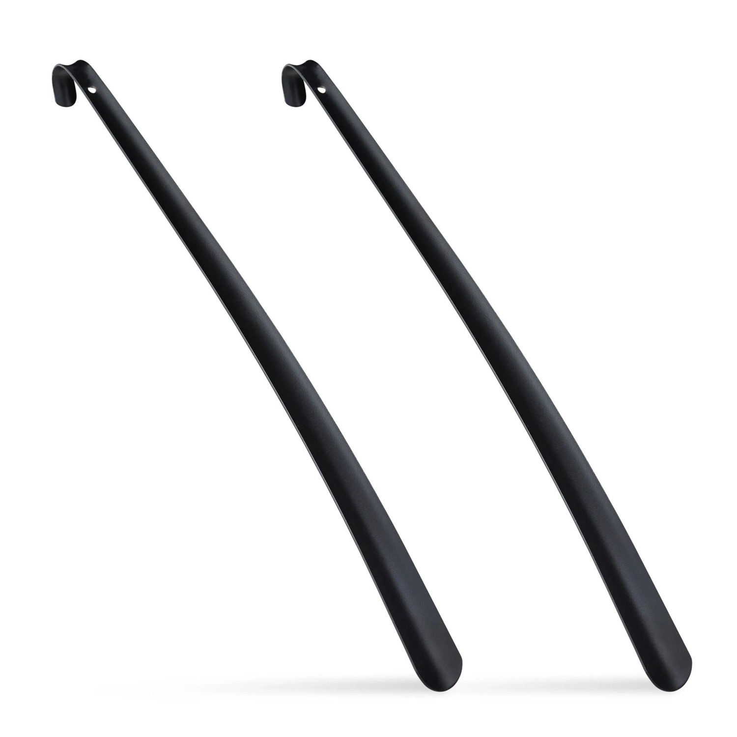 Relaxdays Schuhlöffel Metall Schwarz Lang 2er Set 58 cm 0,3 kg