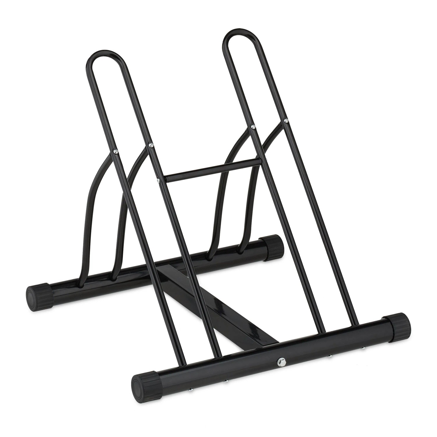 Relaxdays Fahrradständer Stahl Schwarz Pulverbeschichtet für 2 Fahrräder 57 cm x 60,5 cm x 55 cm 4,4 kg