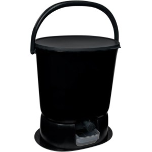 Schwarzer Skaza Bokashi Essential Biomülleimer Starterset zur Kompostierung von Bioabfall.