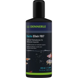 Dunkle Flasche Bacto Elixier FB7 Klarwasser-Filterbakterien 250 ml für Süßwasser-Aquarien.