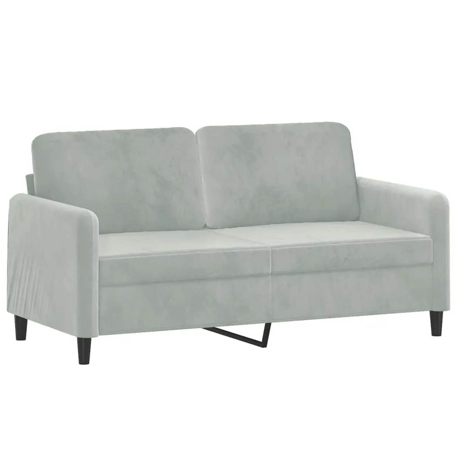 vidaXL 2-Sitzer-Sofa Hellgrau 140 cm Samt 359442 günstig online kaufen