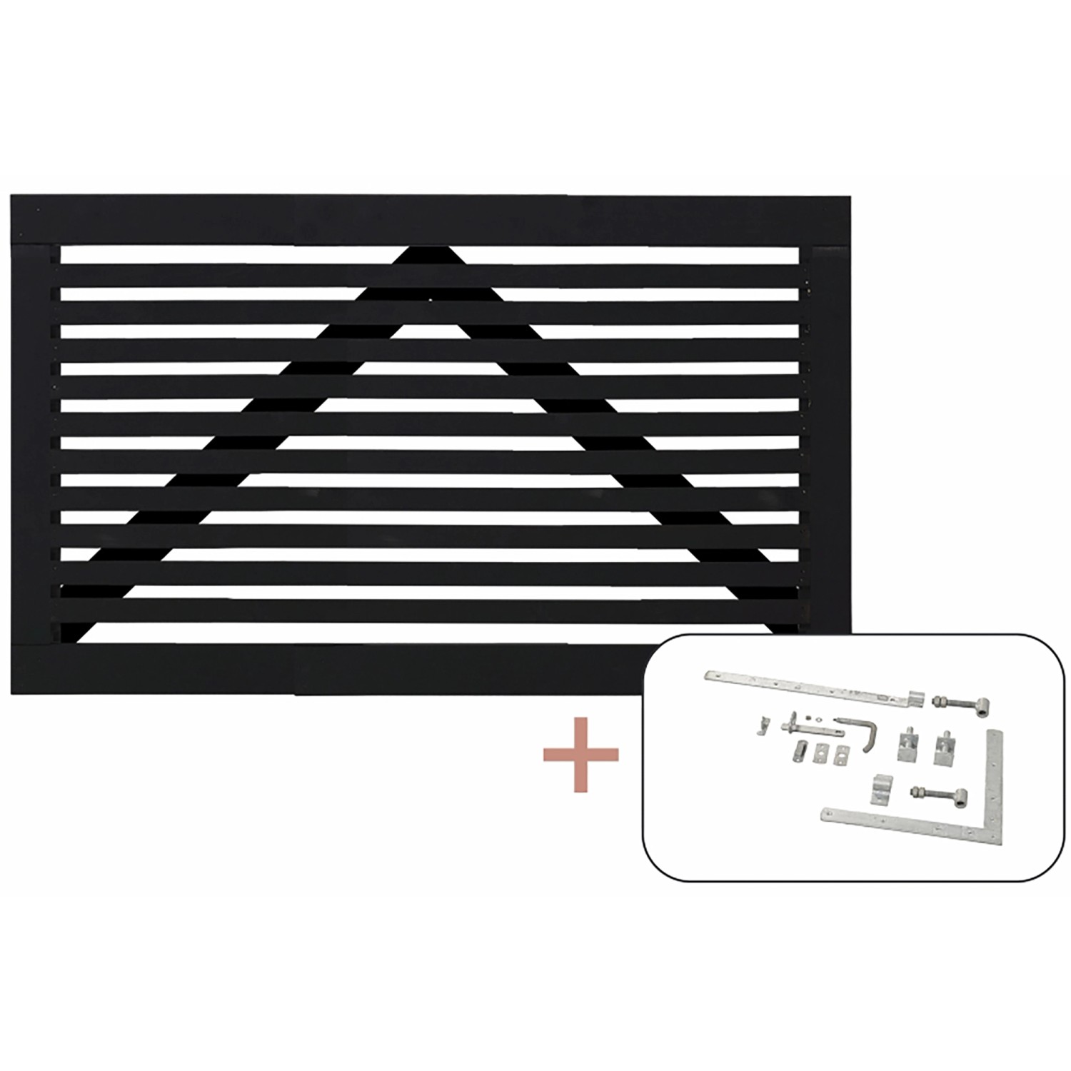 Einzeltor Tokyo Nadelholz Schwarz 150 cm x 90 cm günstig online kaufen