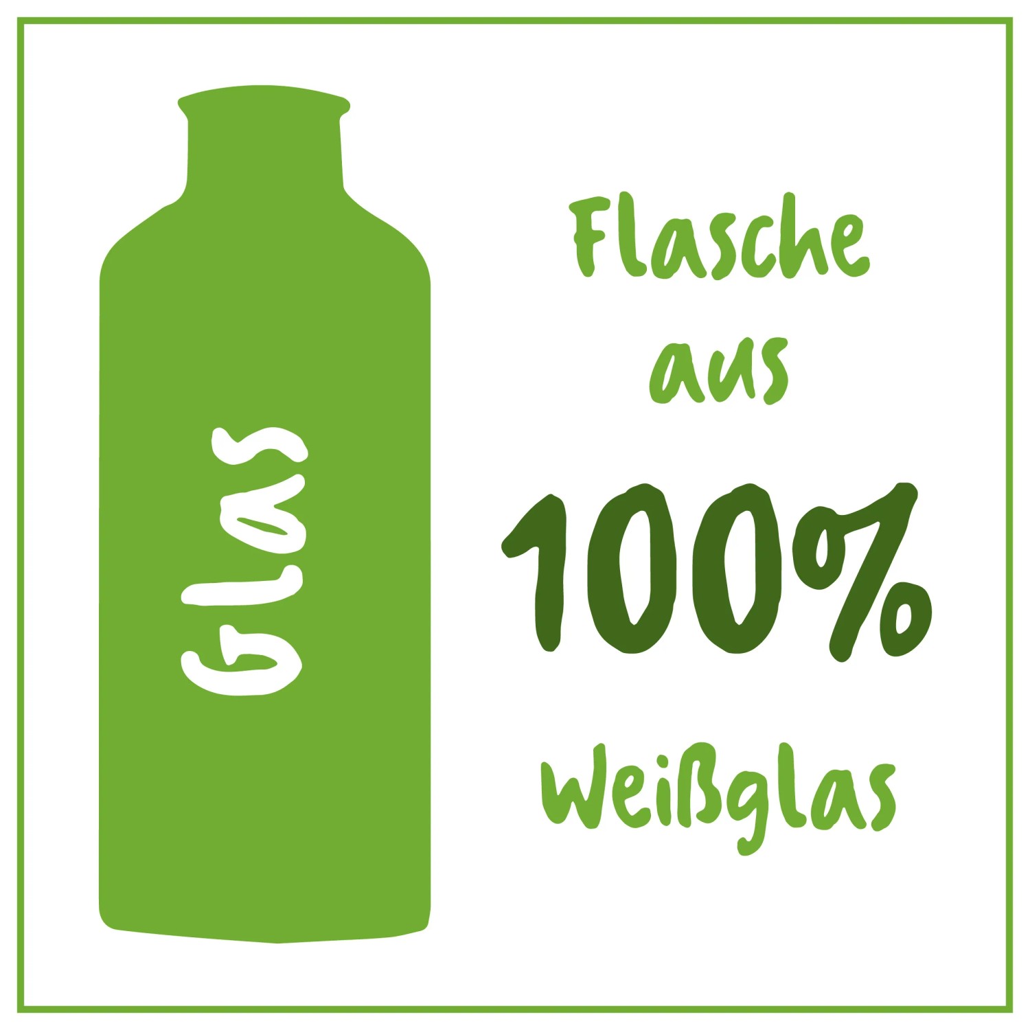 Symbolbild: Flasche aus 100% Weißglas für Poliboy fixneu Politur hell.