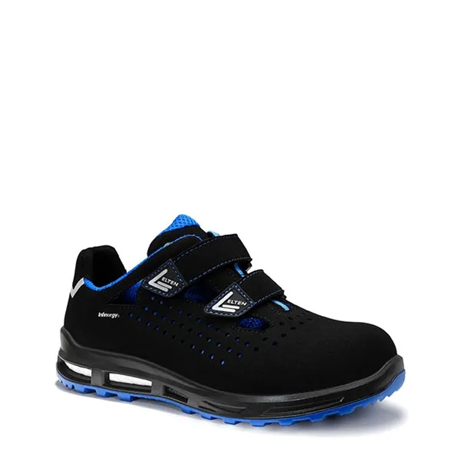 Elten Sicherheitssandale Impulse XXT Blue, S1, Gr. 48, schwarz/blau, mit Klettverschluss.