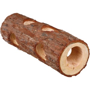 Trixie Röhrentunnel Natural Living aus Naturholz, Ø 6 cm x 20 cm, für Kleintiere.